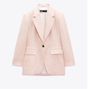 NWT Zara Women’s Straight Cut Linen Blazer – Size S